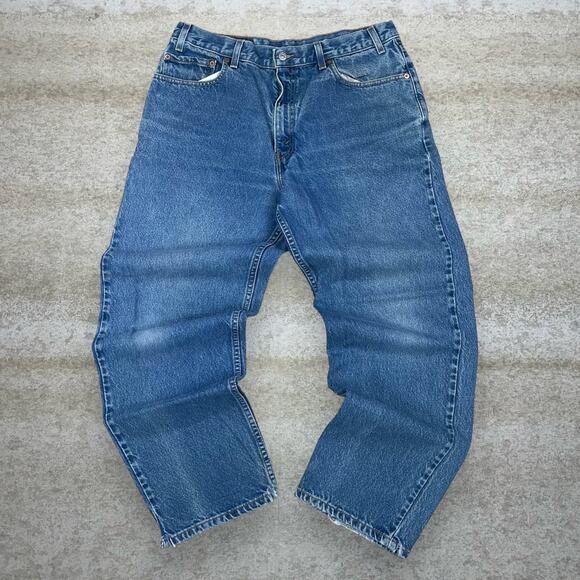 Vintage Levis Jeans 550 Relaxed Fit Medium Wash Denim Paper Tag 100% Cotton 90s - Picture 2 of 5